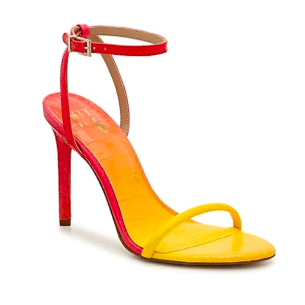 MIX NO 6 Keisy Sandal Heels  Yellow/Pink Size 6.5M